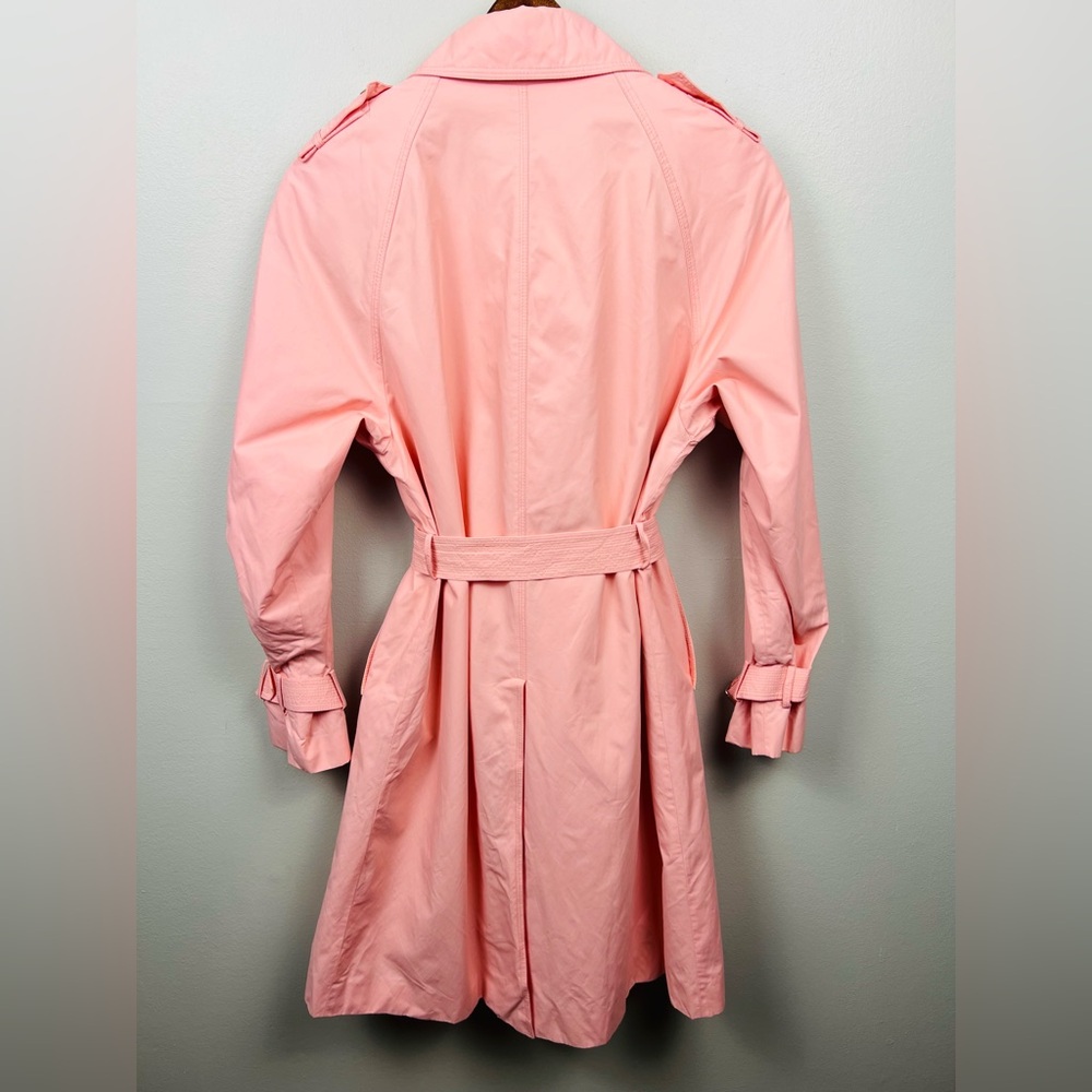 Anne Klein Bubblegum Belted Pink Trench Coat – Size 8 - Picture 10 of 15